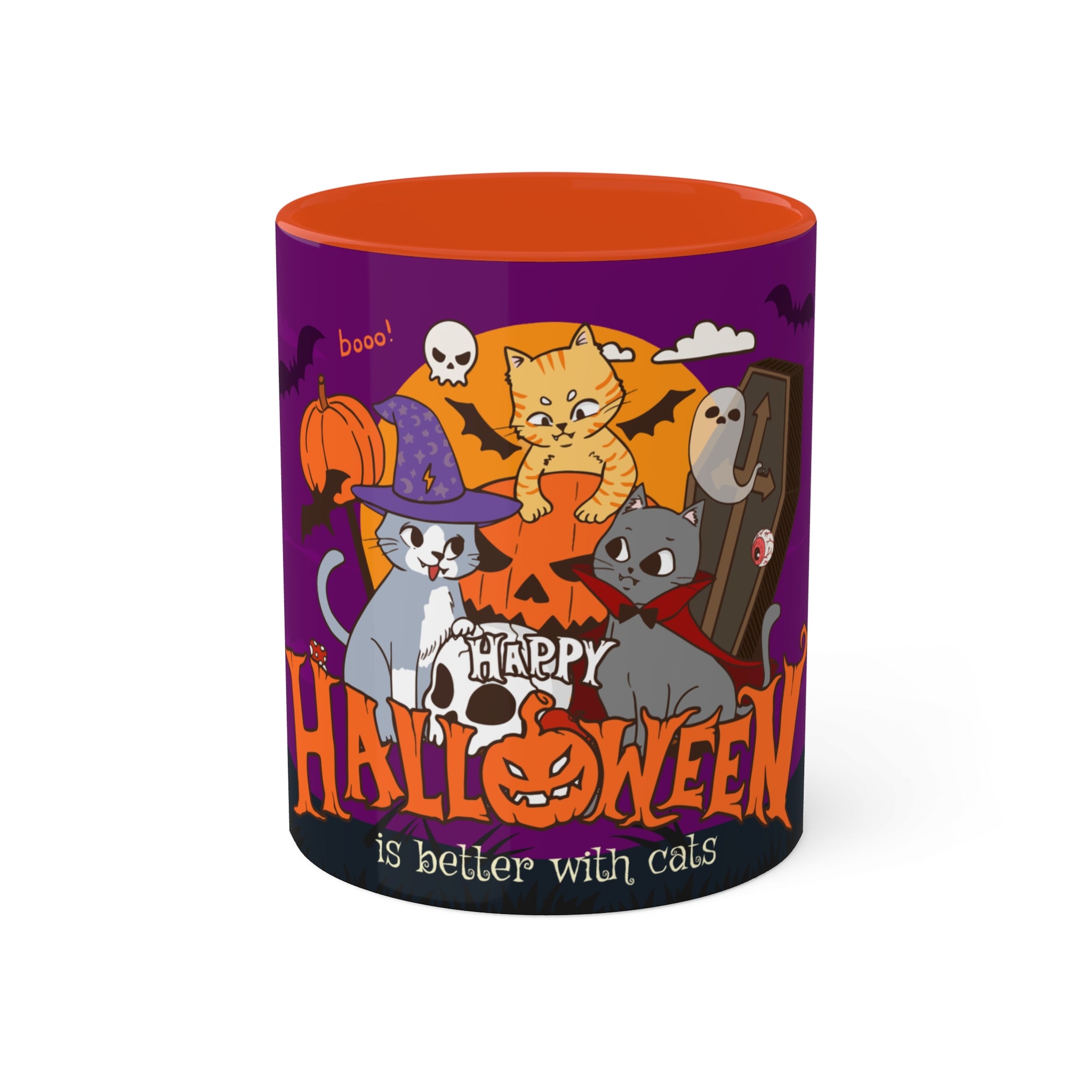 Happy Halloween is Better with Cats | Colorful Mugs